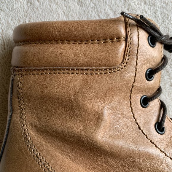 Italian Hand-Made BOEMOS ‘Timberland’ BURNISHED LEATHER Ankle BOOTS Sz 8.5-9 US - Picture 9 of 14